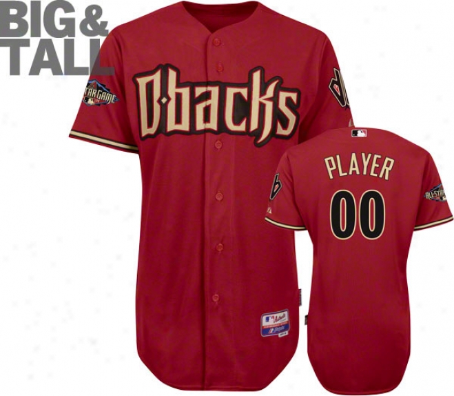 Arizona Diamondbacks Jersey: Any Player Big & Tall Alternate Brick Authentic Allay Base␞ On-field Jersey With 2011 All-star Game Patch