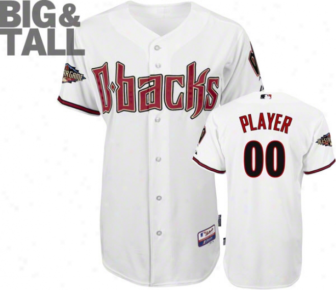 Arizona Diamondbacks Jersey: Any Player Big & Tall Home White Authentic Cool Base␞ On-field Jersey With 2011 All-star Game Patch