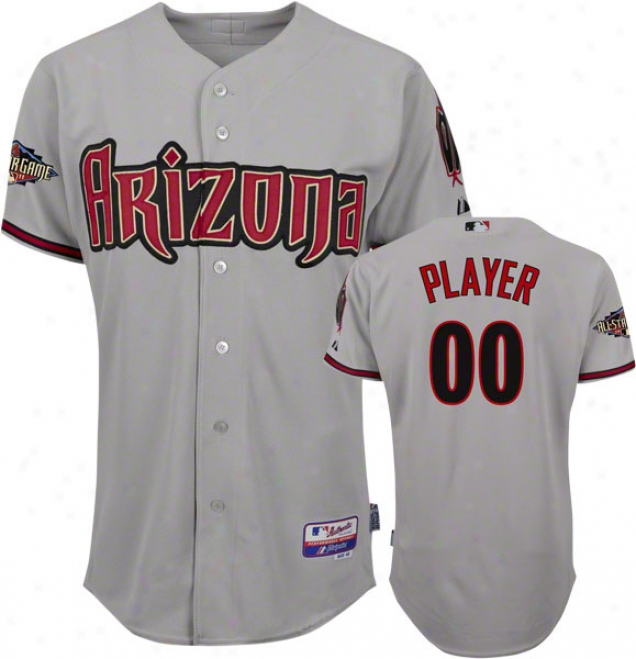 Arizona Diamondbacks Jersey: Any Player Road rGey Authentic Cool Base␞ On-field Jersey With 2011 Alls-tar Game Patch