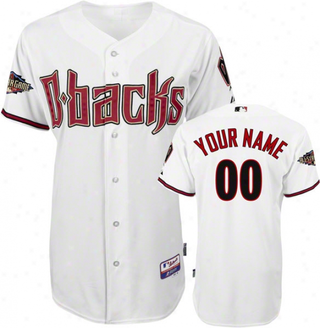 Arizona Diamondbacks Jersry: Personalized Home White Authentic Cool Base␞ On-field Jersey With 2011 All-star Game Patch