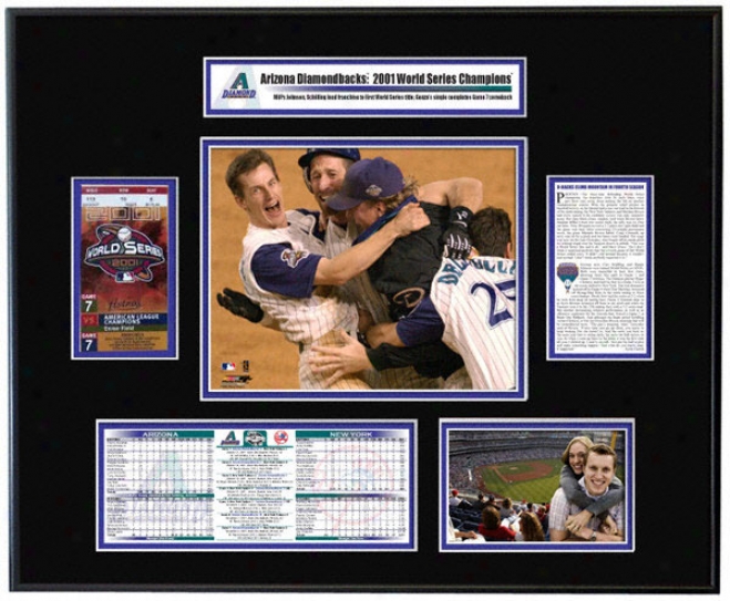 Arizona Diamondbacks - Team Celebration - 2001 World Series Ticket Frame