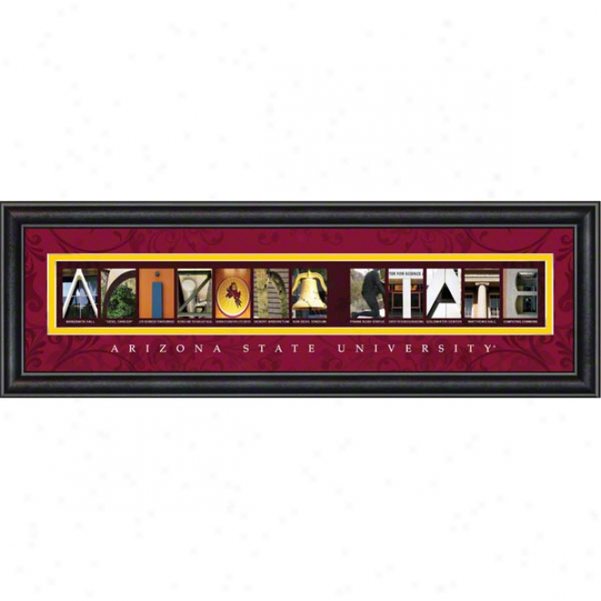 Arizona State Sun Devils Letter Art