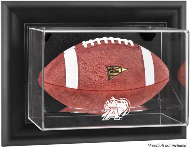 Army Black Knights Framed Wall Mounted Logo Football Display Case