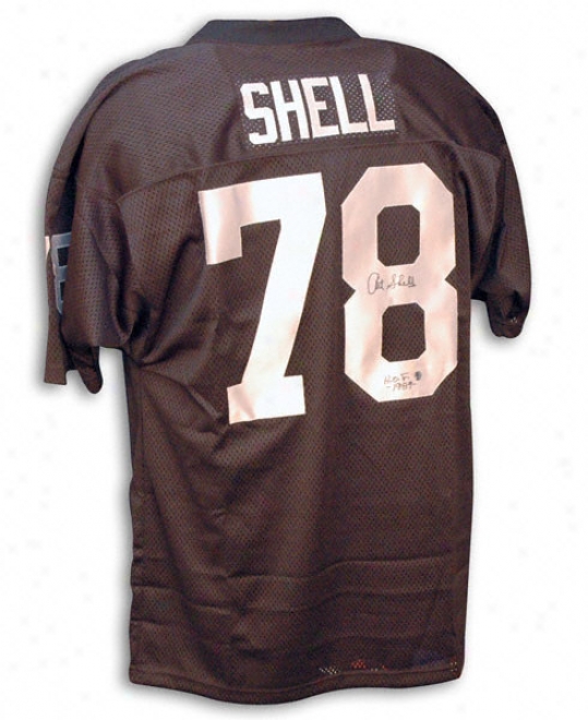 Art Shell Autofraphed Black Throwback Jersey