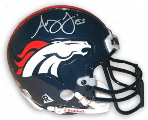 Ashley Lelie Denver Broncos Autographed Mini Helmet