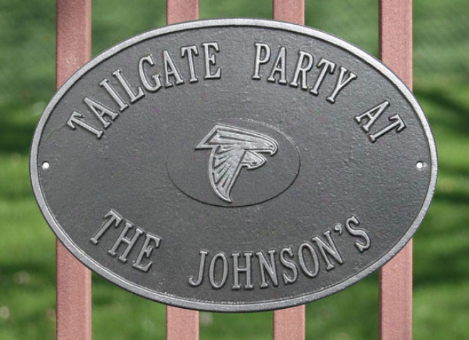 Atlanta Falcons Personalized Pewter And Silver Indoor/outdoor Plaque