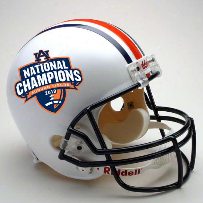 Auburn Tigers 2010 Bcs National Champions Deluxe Replica Riddell Helmet