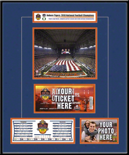 Auburn Tigers 2010 Bcs Public Champions Ticket Fame