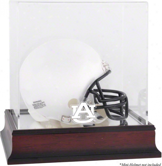 Auburn Tigers Mahogany Logo Mimi Helmet Display Case