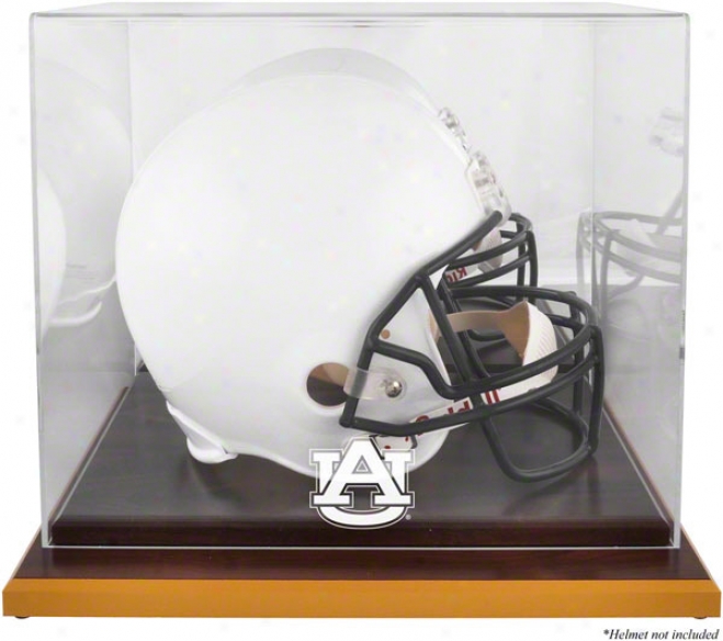 Auburn Tigers Woodbase Logo Helmet Display Case