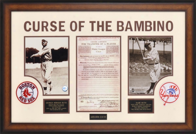 Babe Ruth - Curse Of The Bambino - Framed 8x10 Photographs