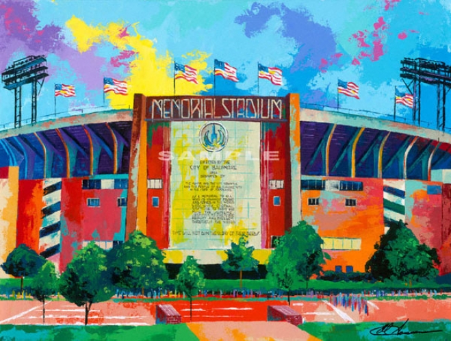 Baltimore Orioles/baltimore Colts - &quotmemorial Stadium&quot - Large - Unframed Giclee