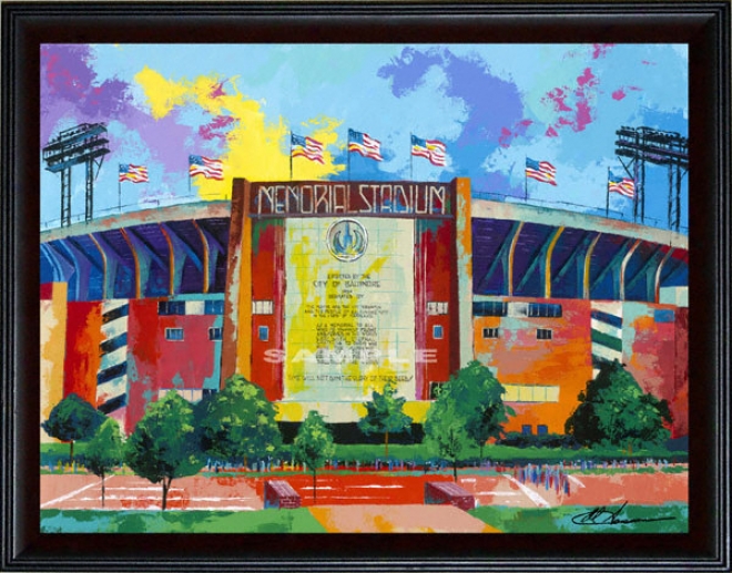 Baltimore Orioles/baltimore Colts - &quotmemorial Stadium&quot - Oversized - Framed Giclee