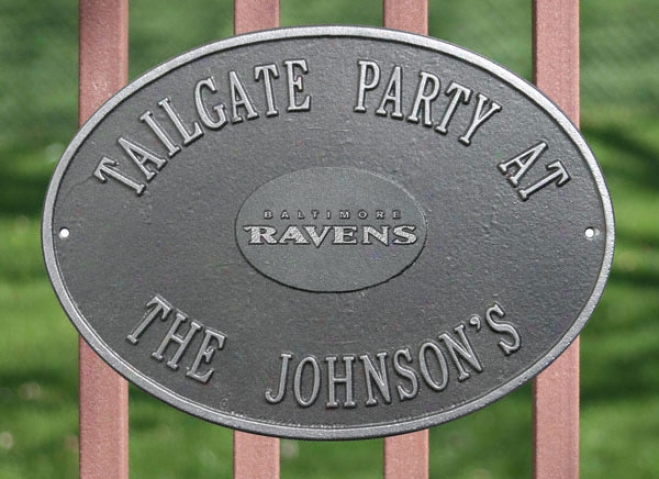 Baltimore Ravens Personalized Pewter And Silver Indoor/outdoor Plaque