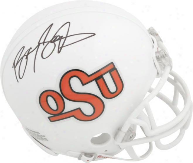 Barry Sanders Oklahoma State Cowboys Autographed Throwbaack Mini Helmet