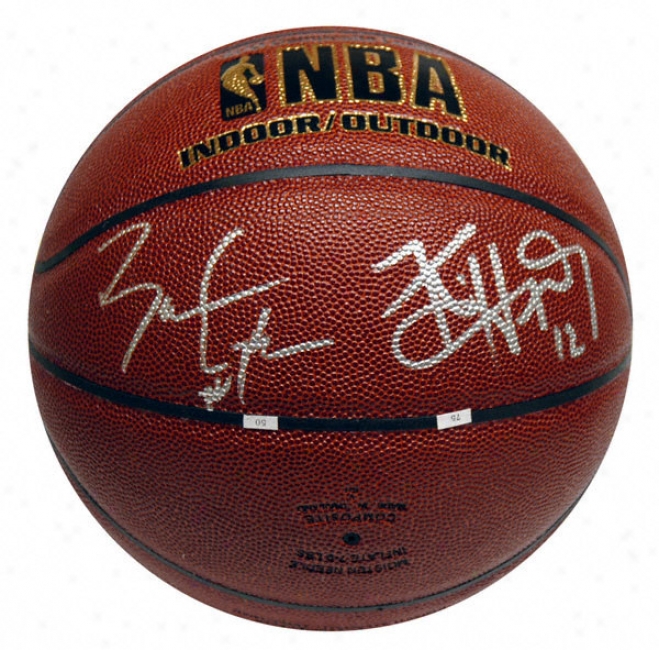 Ben Gordon And Kirk Hinrich Autographed Basketball  Details: Indoor/outdoor Basketball