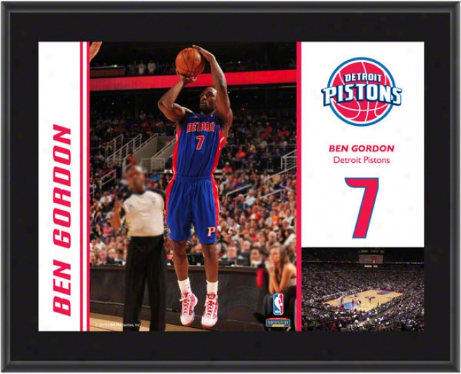 Ben Gordon Plaque  Details: Detroit Pistons, Sublimated, 10x13, Nba Plaque