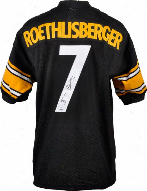 Ben Roethlisberger Autographed Jersey  Details: Pittsburgh Steelers, Black, Reebok