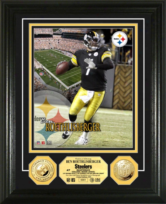 Ben Roethlisberger Pittsburgh Steelers 24kt Gold Coin Photo Mint