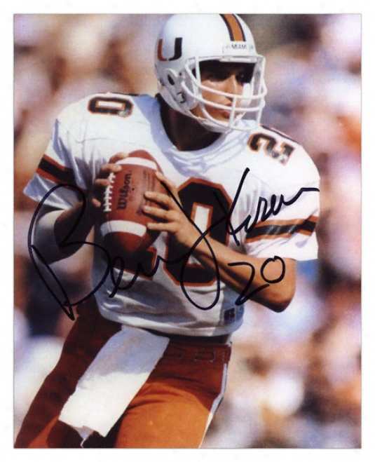 Bernie Kosar Miami Hurricanes Autographed 8x10 Photograph