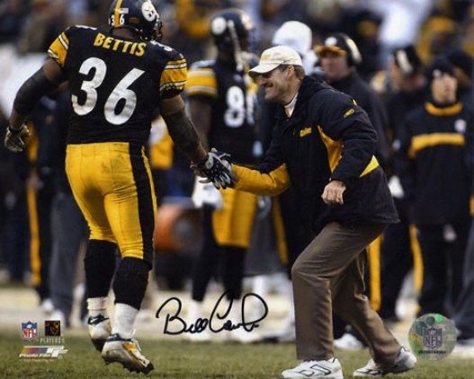 Bill Cowher Pittsburgh Steelers - With Bettis - Autographed 8x10 Photograph