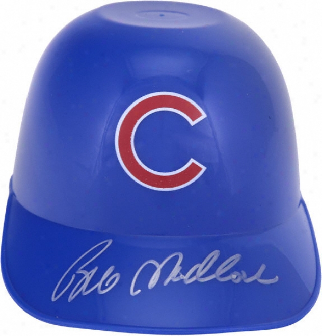 Bill Madlock Autographed Helm  Details: Chicago Cubs, Micro Mini Batting Helmet