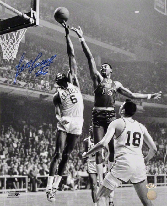 Beak Russell Autographed 16x20 Photograph  Details: Boston Celtics, Back And White, Blocking, Vertical, With &quot#6&quot Inscription