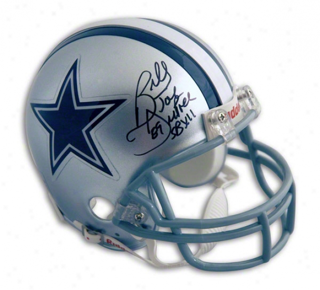 Billy Joe Dupree Autographed Dallas Cowboyys Mini Helmet Inscribed &quotsb Xii Champs&quot