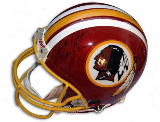 Billy Kilmer Autographed Pro-line Helm  Details: Washington Redskins, With ''72 Nfc Champs'' Inscription, Authentic Riddell Helmet