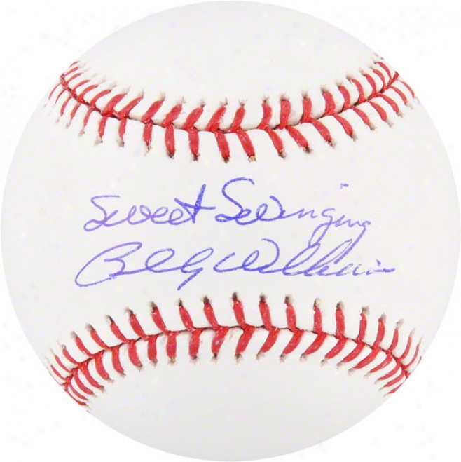 Billy Williams Autographed Baseball  Derails: Chicago Cubbs,&quotsweet Swinging&quot Ihscription