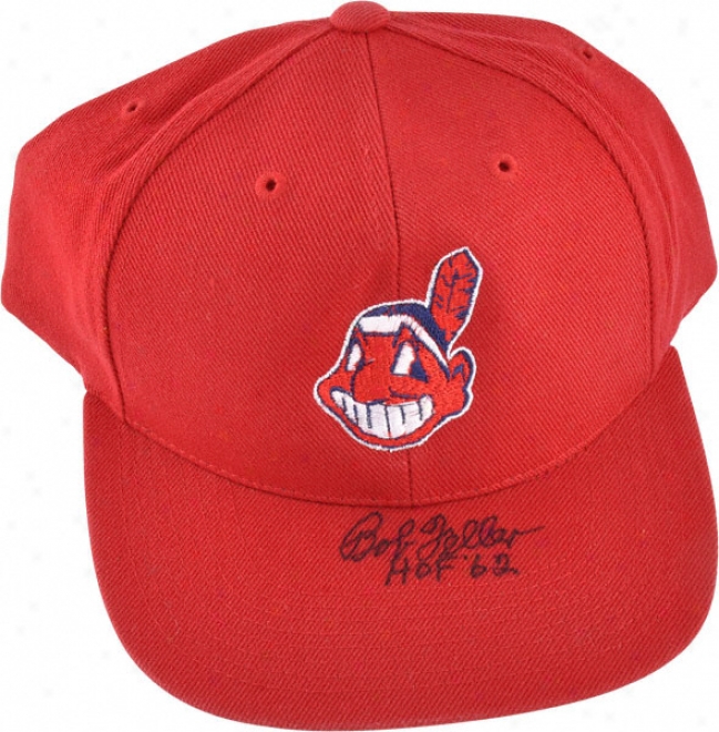 Bob Feller Cleveland Indians Autographed Baseball Cap