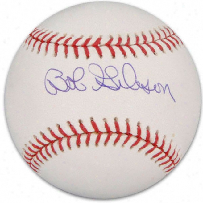 Bob Gibson Autographed Baseball