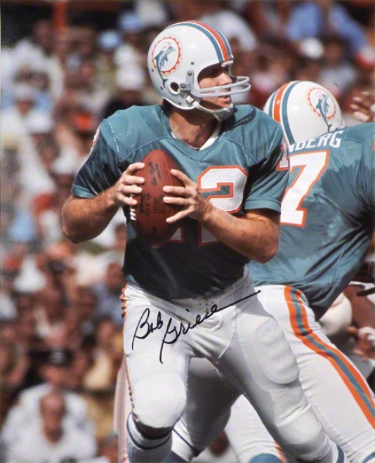 Play back and forward Griese Autographed 16x20 Photograph  Details: Moami Dolphins