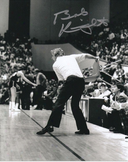 Bob Knight Indiana Hoosiers Autographed 8x10 Photograph