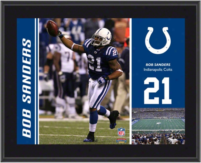 Bob Sanders Plaque  Details: Indiajapolis Colts, Sublimated, 10x13, Nfl Plaque