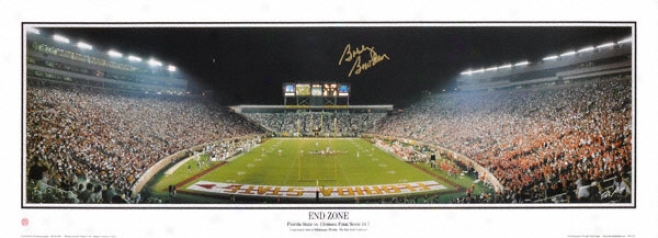 Bobby Bowden Florida State Seminoles Autographed Doak Campbell Stadium Panoramic