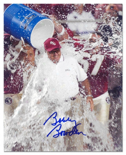 Bobby Bowden Florida State Seminoles - Water Splash - Autographed 8x10 Photograph