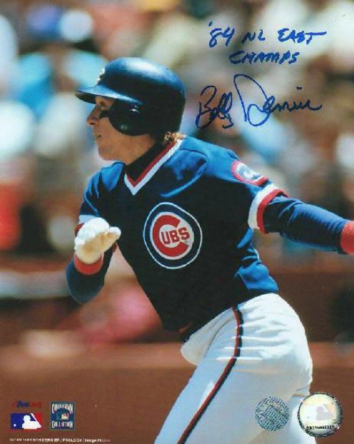 Bobby Dernier Chicago Cubs Autographed 8x10 Photo W/ Inscription &quot84 Nl East Champs&quot