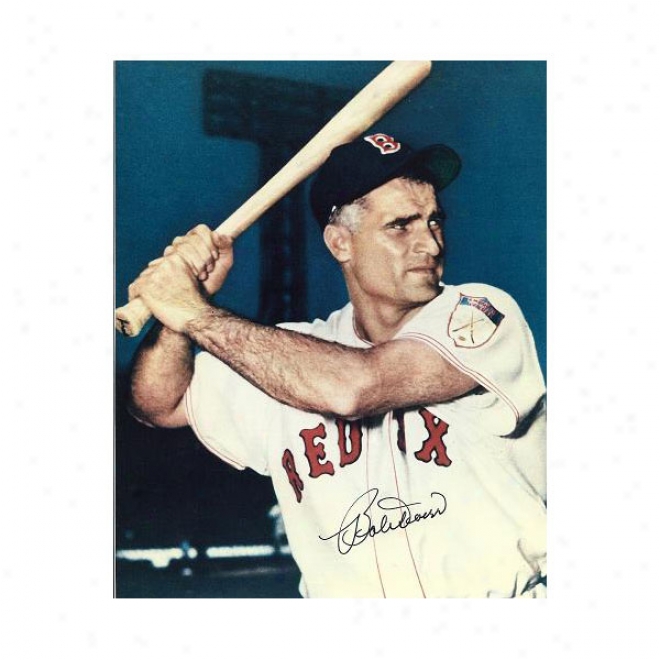 Bobby Doerr Autographed Boston Red Sox 8x10 Photl Hall Of Famer