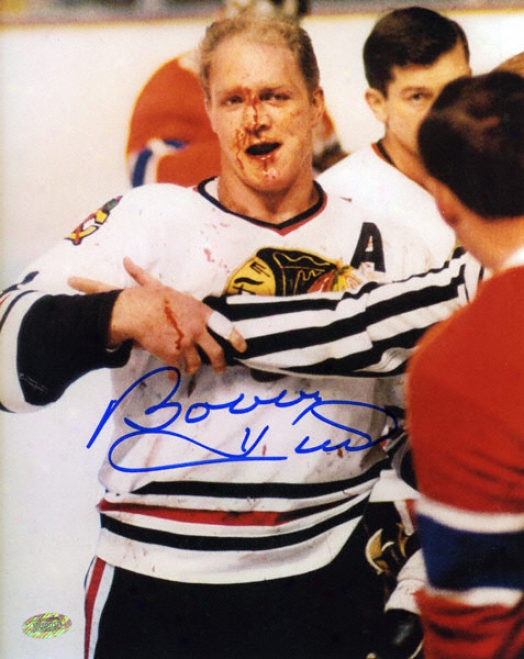 Bobby Hull Chicago Blaclhawks Blood 8x10 Autographed Photograph