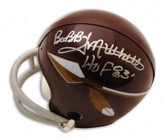 Bobby Mitchell Autographed Washington Redskins Throwback Mini Helmet Inscribed Hof 83