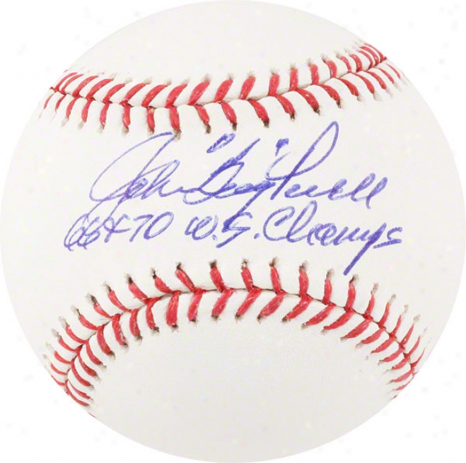 Boog Powell Autographed Baseball  Details: 66,70 Ws Champs Inscription