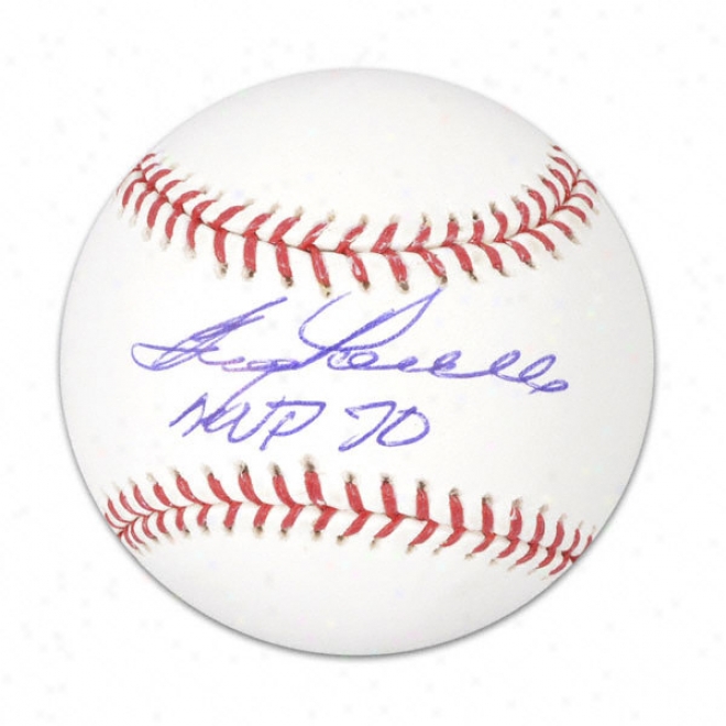 Boog Powell Autographed Baseball  Particulars: 70 Mvp Inscription