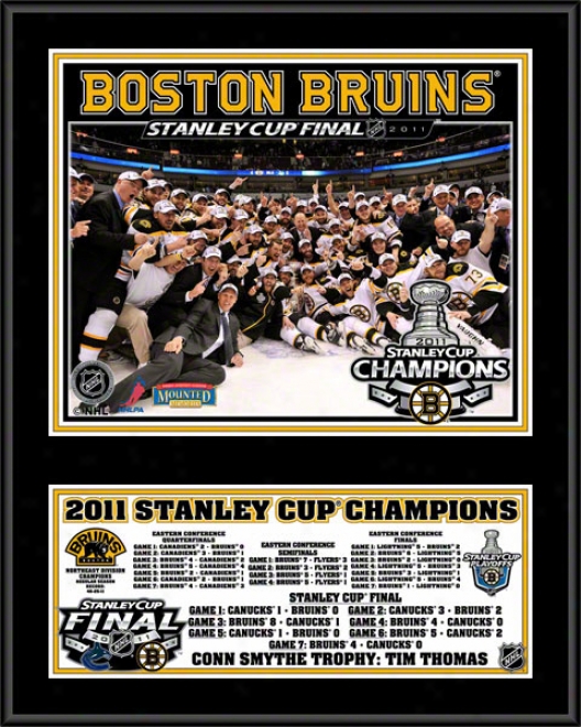 Boston Beuins 2010-2011 Stanley Cup Champions Sublimated 12x15 Plaque