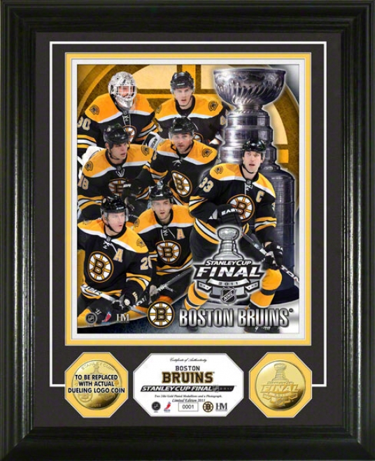 Boston Bruins 2011 Stanley Cup Final 24kt Gold Coin Photo Mint