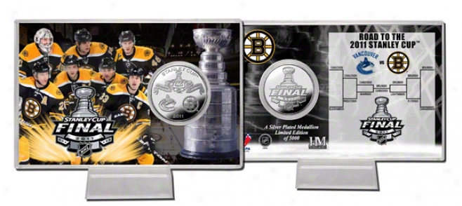 Boston Bruins 2011 Stanley Lot Final Silver Coin Card