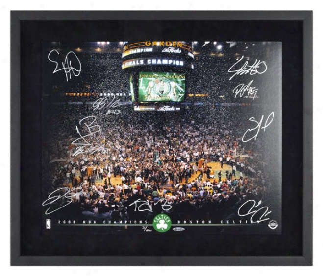 Boston Celtics - 2008 Team Signed - Framed Autographed 16x20 Photograph