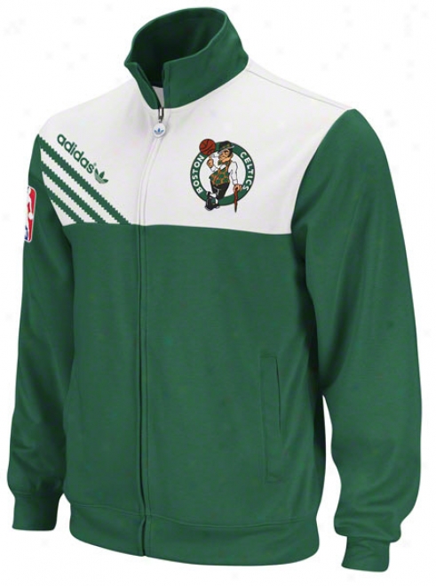 Boston Celtics Green Adidas Originals Nba Action Track Jacket