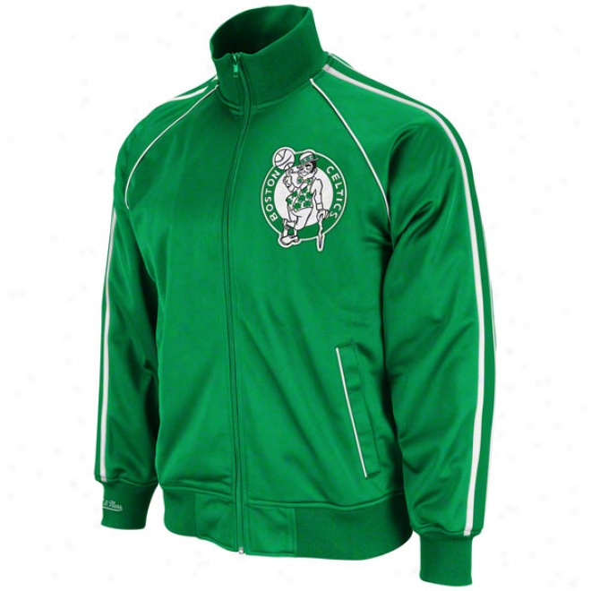 Boston Celtics Mitchell & Ness Final Scire Footprint Jacket