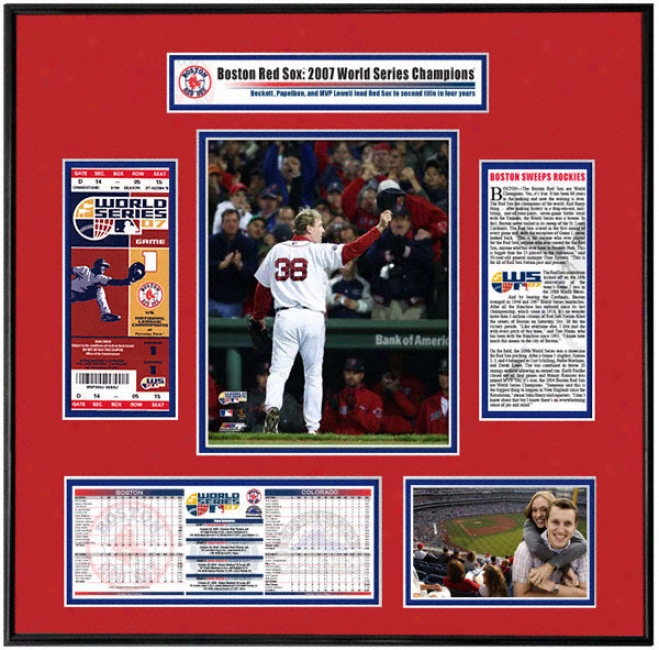 Boston Red Sox 2007 World Series Champs - Game 2 Winner Curt Schilling - Ticket Invent